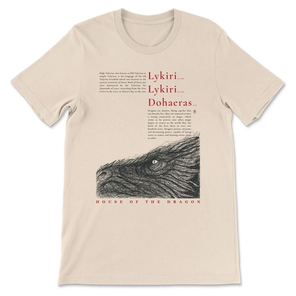 Hotd T-Shirt High Valyrian Dragon Art